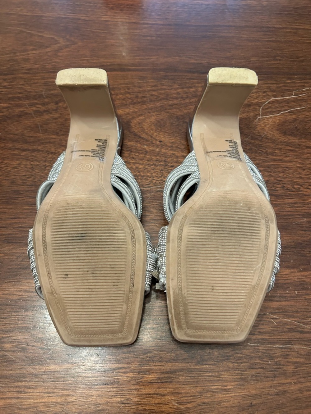 a new day Silver Braided Rhinestone Slide Mules - Picture 2 of 3